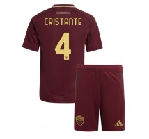 AS Roma Bryan Cristante #4 Koszulka Podstawowa dzieci 2024-25 Krótki Rękaw (+ krótkie spodenki)